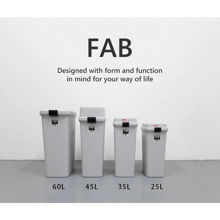 【this-this】日本TONBO｜FAB系列下壓(按壓)式垃圾桶35L, , large