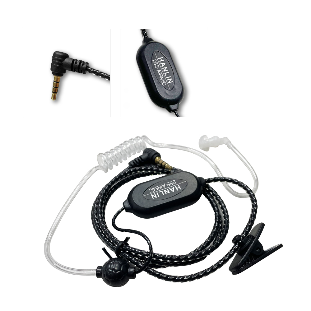 [HANLIN]-28S-AIRMIC (適用TLK28S對講機) 空氣導管3.5mm麥克風耳機 #對講機專用 #3.5mm插頭, , large