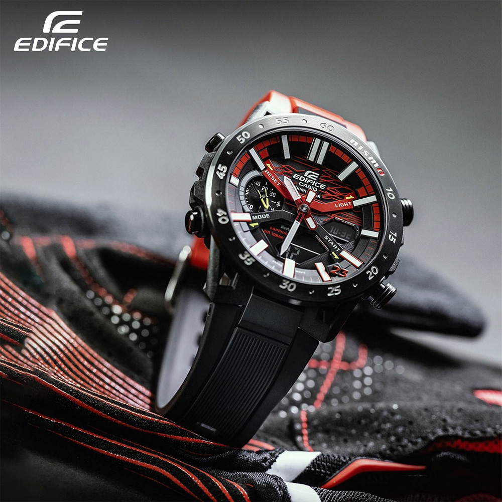 CASIO 卡西歐 EDIFICE NISMO MY23聯名 太陽能藍芽賽車錶 ECB-2000NIS-1A, , large