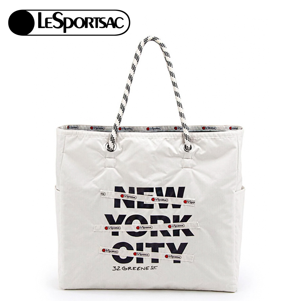 |快速出貨|Lesportsac Large Two-Way Tote 大型雙面托特包 送禮-柔霧白, , large