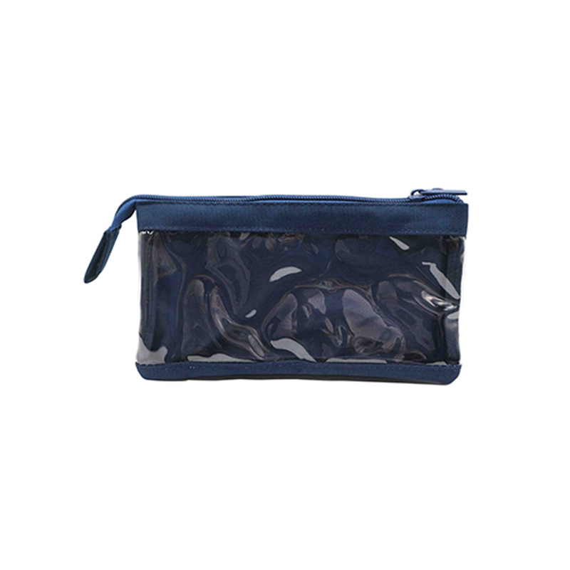 Multi-Layer Transparent Pencil Case &ndash; Blue, , large