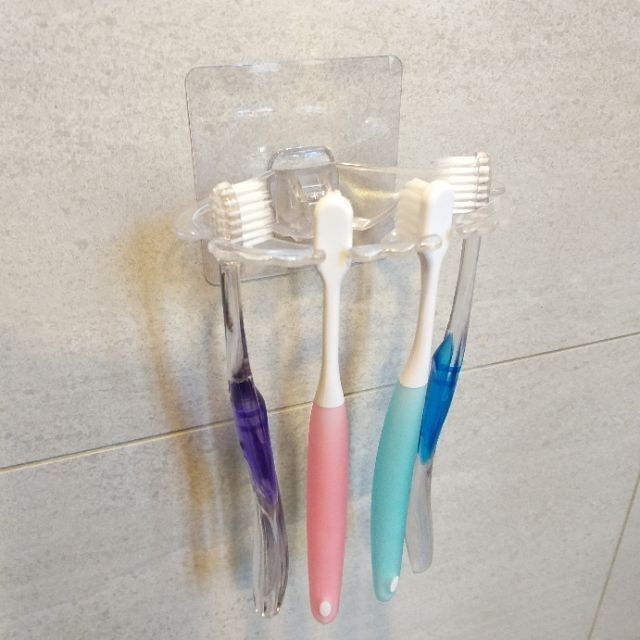 [熊好貼國際]貝殼造型牙刷架 特價促銷 牙刷牙膏架(台灣製造)凹凸紋路牆面平滑面皆可貼 浴室收納  無痕掛勾掛鉤, , large