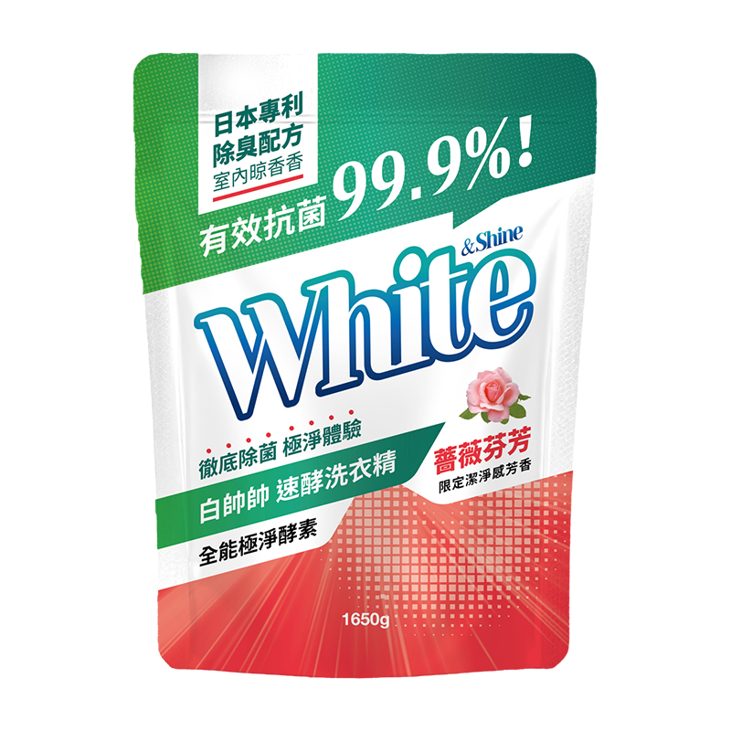 白帥帥速酵洗衣精補充包薔薇芬芳1650g, , large