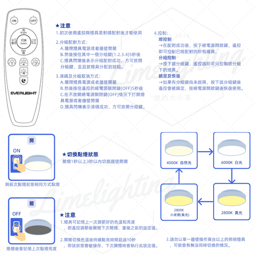 EVERLIGHT 億光 LED  30W 遙控調光調色  星晴 調光調色吸頂燈 搖控 全電壓, , large