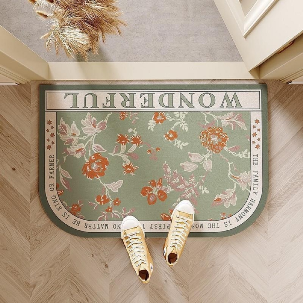 Soft diatomaceous earth water-absorbing non-slip floor mat with color printing, , large