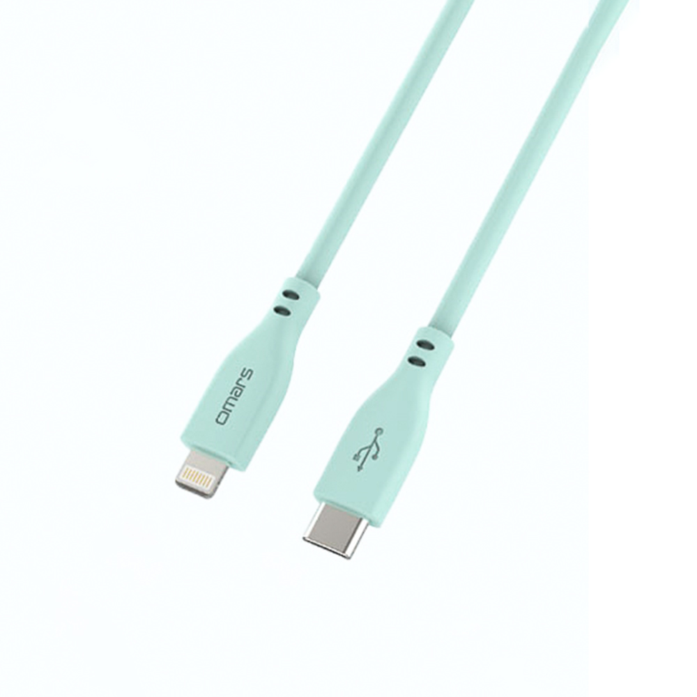 [杰鼎奧拉] omars｜USB-C to Lightning 炫彩快速傳輸充電線｜1m｜PD20W-湖水綠, , large