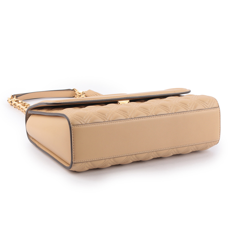 Tory Burch Fleming 縫線翻蓋流蘇二用包/沙色, , large