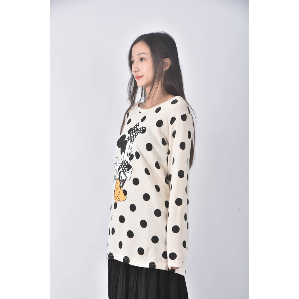 (L) 【又又私服】oska韓牌運動圓點杏色長袖上衣二手衣, , large