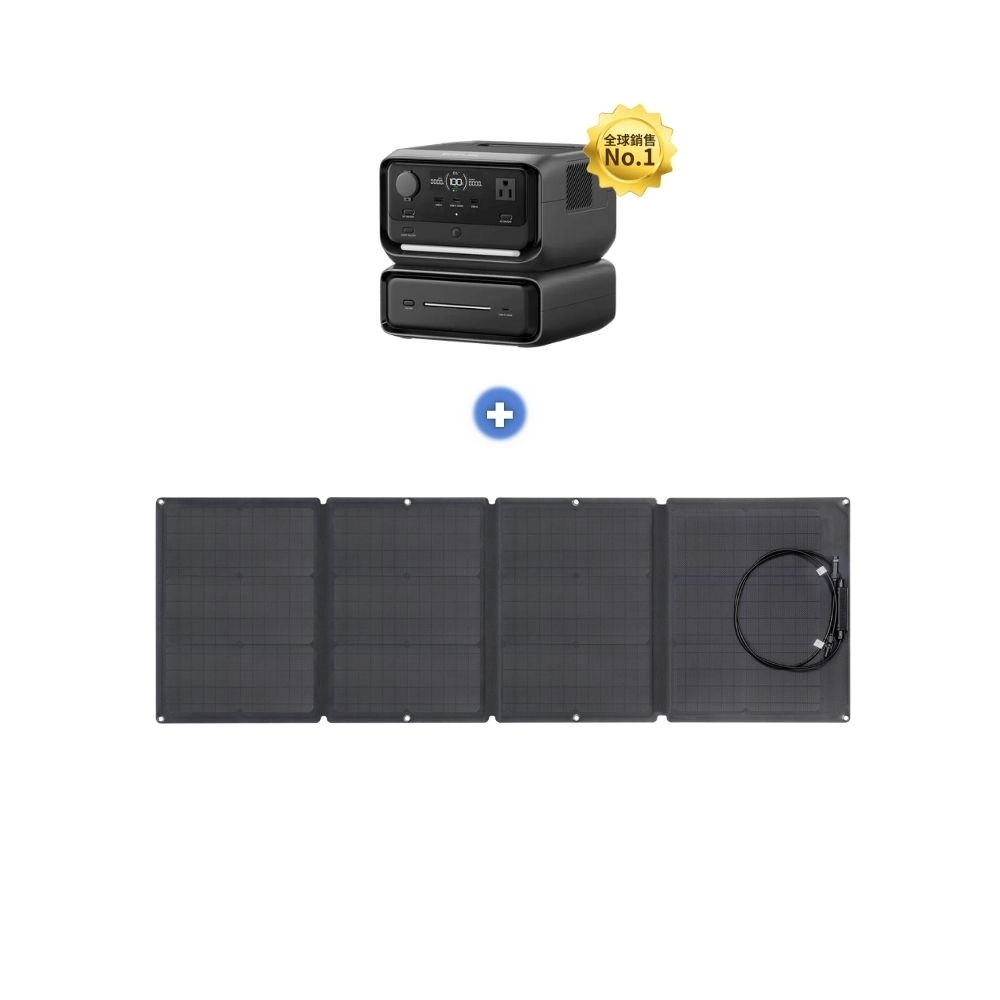 EcoFlow EcoFlow RIVER 3 Max 儲能電源組合 ( RIVER 3 Plus＋EB300 )＋110W 太陽能板, , large