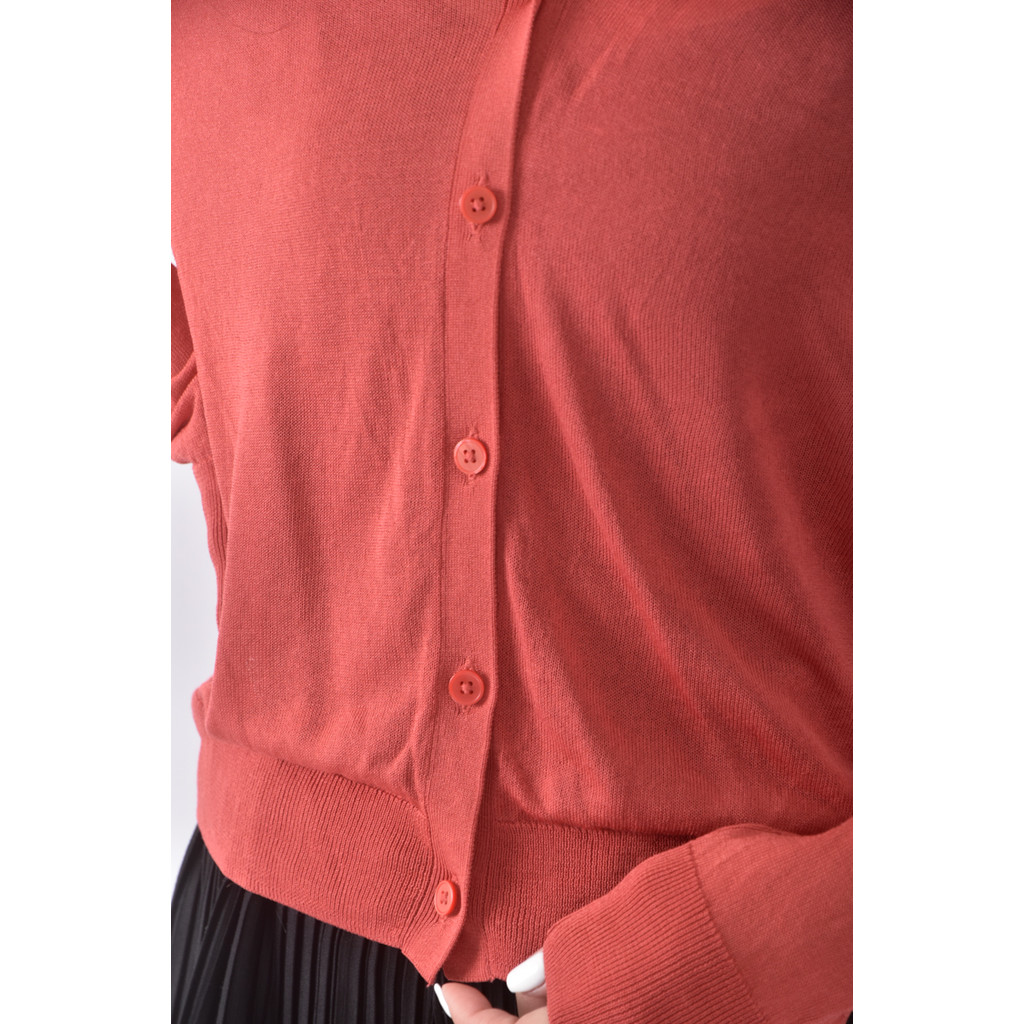 (S) uniqloＶ領紅色罩衫二手衣, , large