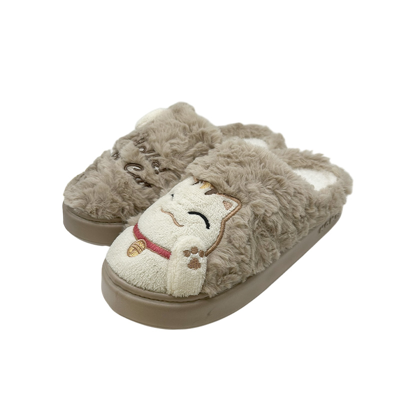 A032幸運貓絨毛拖, , large