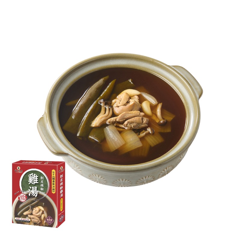 十八匠作 剝皮辣椒氣冷雞湯1200g(冷凍), , large