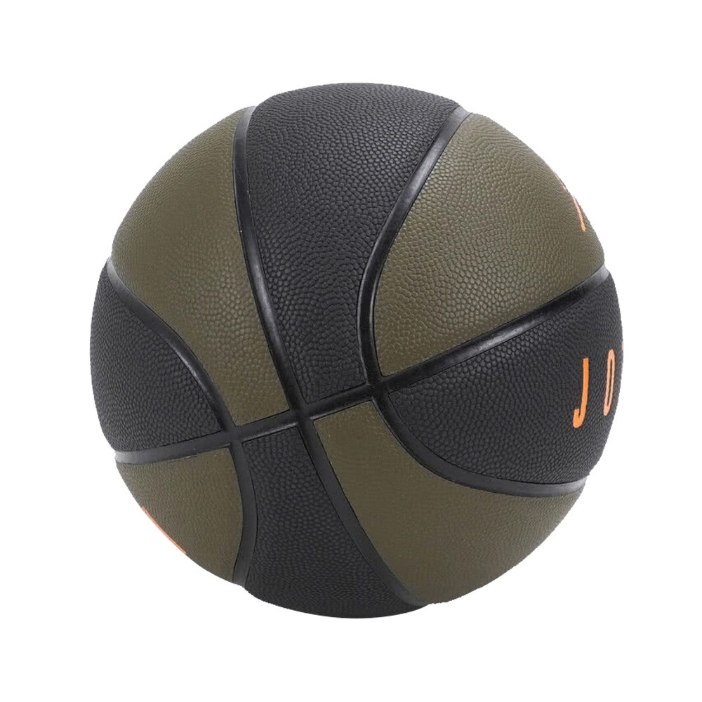 NIKE JORDAN ULTIMATE 8P 7號球 比賽 訓練 運動 標準籃球 深溝紋 抗汙 深琥珀 紅 黑綠 黑黃, 黑黃, large