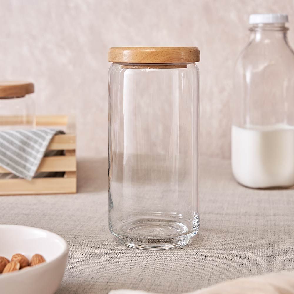 Ocean 木蓋儲物罐 保鮮罐 置物罐 收納罐 五種尺寸 325~1000ml 金益合Drink eat, , large