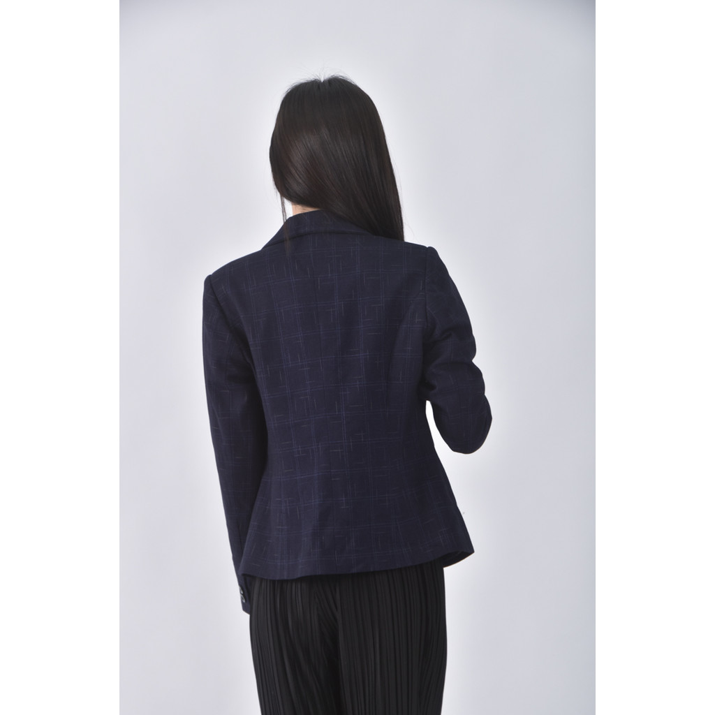 (S) mw西裝套西裝棉質翻領藍色外套二手衣, , large