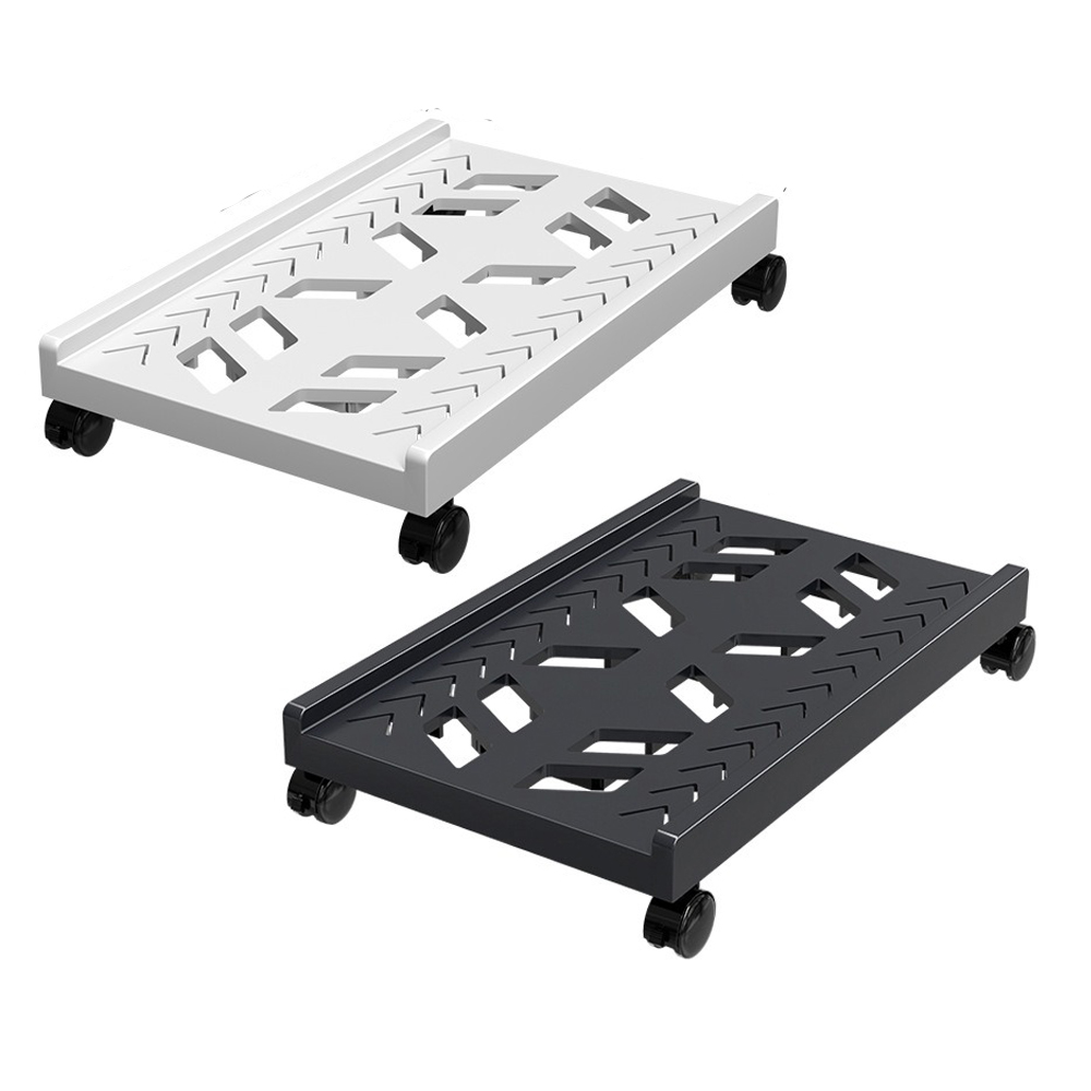 ABS computer tower stand, floor-standing storage rack with casters, movable cooling rack, , large