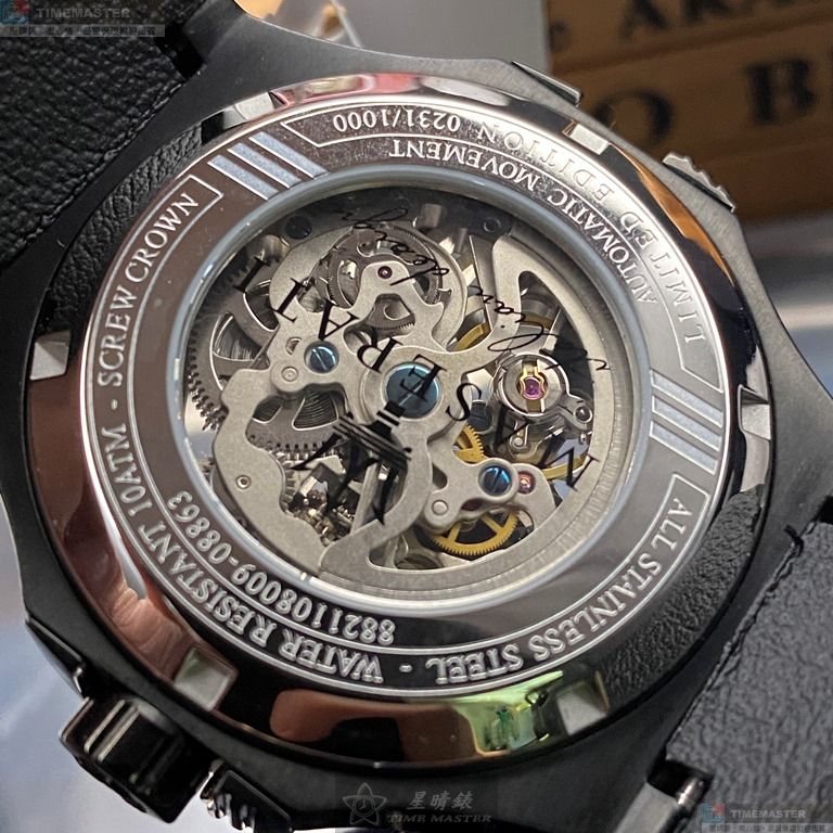 [星晴錶業]MASERATI手錶,42mm,R8821108009黑色錶面黑錶殼深黑色真皮皮革錶帶款, , large