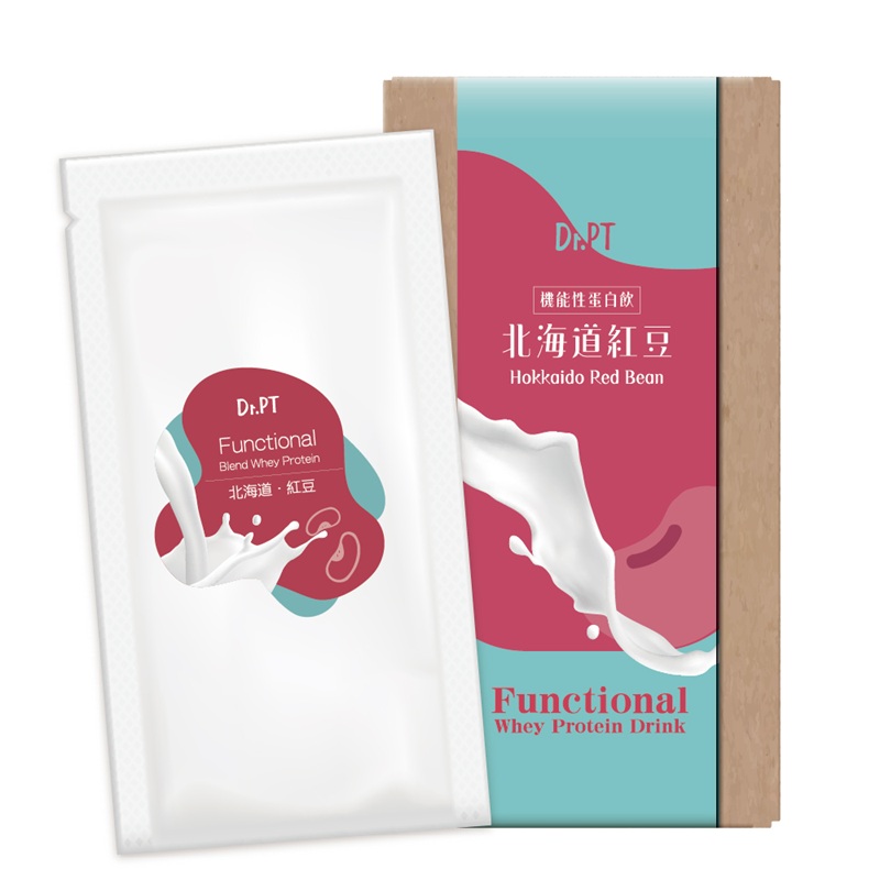 【Dr.PT 】機能性蛋白飲 (7入/盒) 北海道紅豆風味(效期：2025/12/30), , large