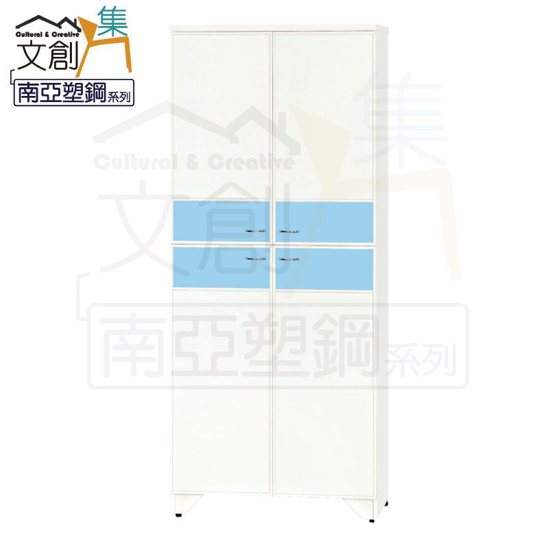 【文創集】妮可 環保2.6尺南亞塑鋼四門高鞋櫃(客約商品), , large