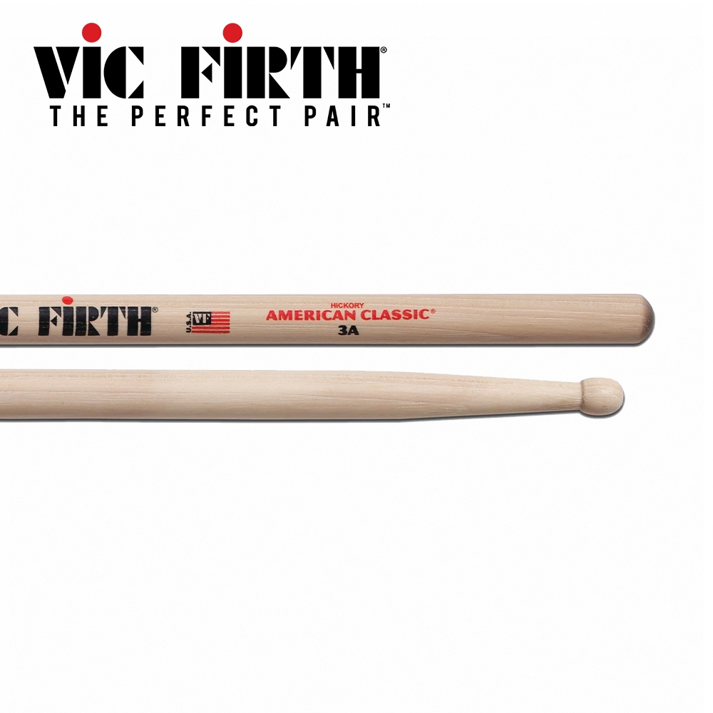 VIC FIRTH 3A 胡桃木鼓棒【敦煌樂器】, , large