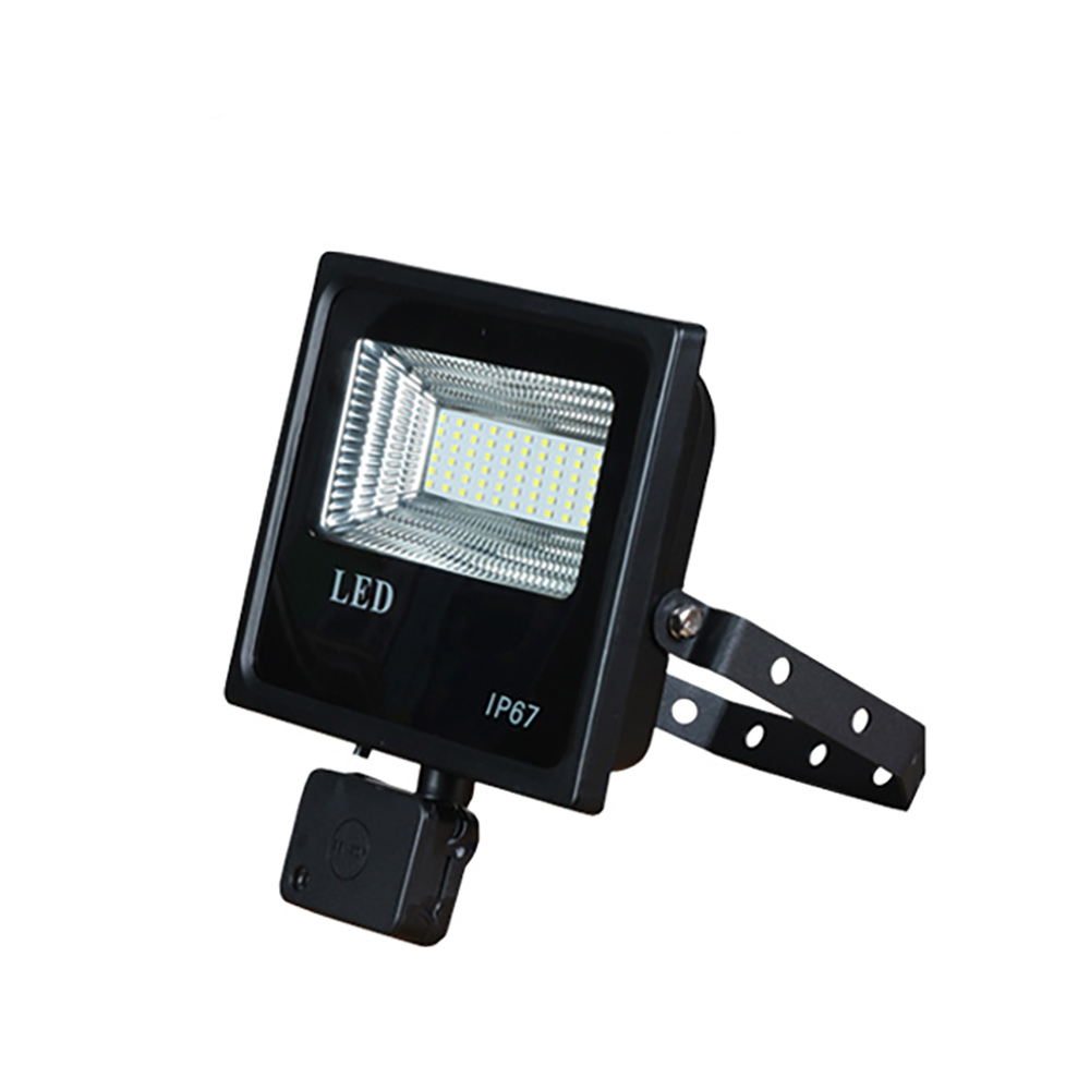 昌運監視器 20W 黃光 LED 微波感應泛光燈 投射燈 投光燈 戶外洗牆燈 全電壓 戶外探照燈 燈具 IP67, , large