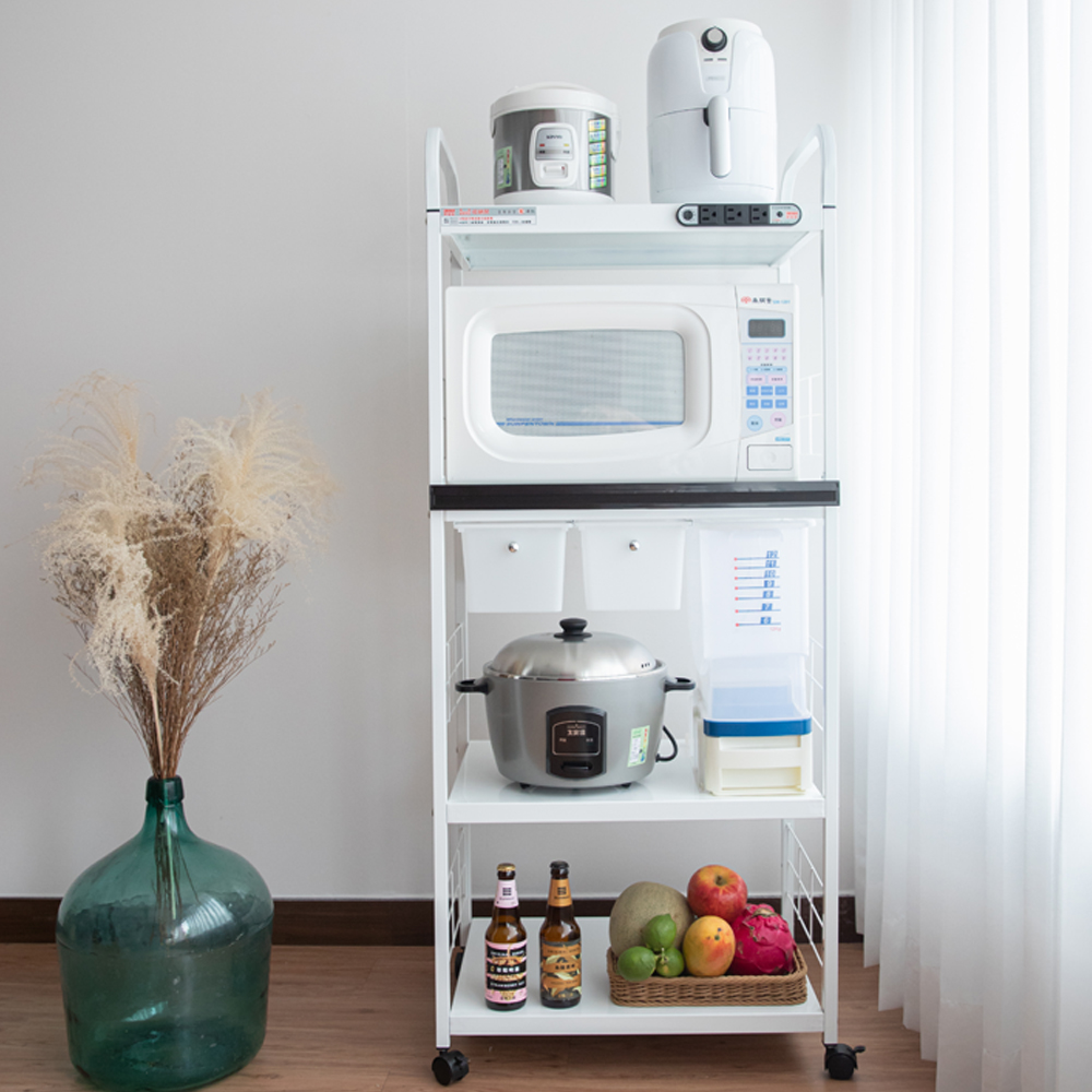 【愛樂美】AI自動斷電1拉板2小抽4層電器置物架11420