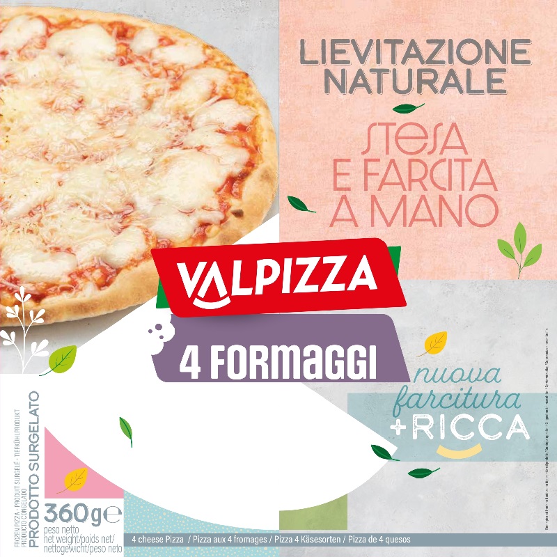 義大利VALPIZZA圓形四種起司披薩, , large