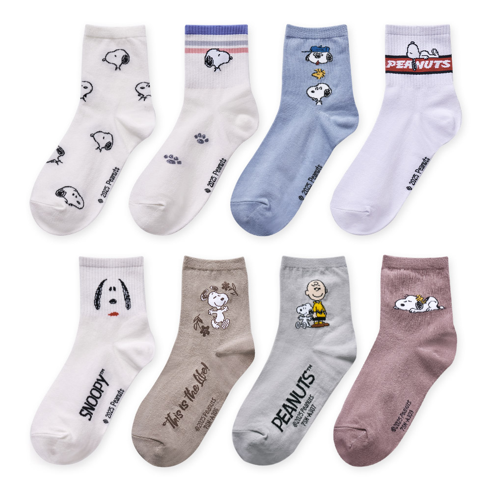 (多款)SNOOPY史奴比長襪 台製棉襪【旺達棉品】SN-A301, , large