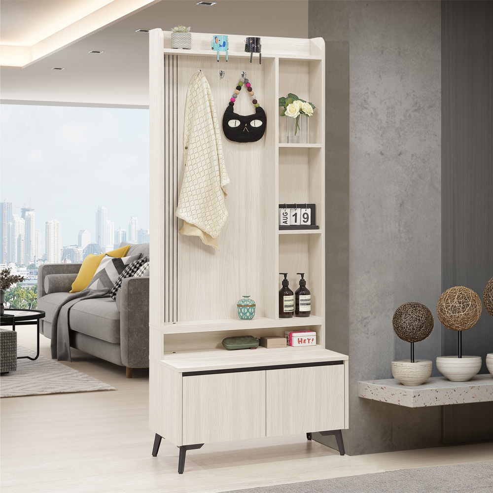 【Homelike】 喜家居2.7尺玄關置物鞋櫃(2542), , large