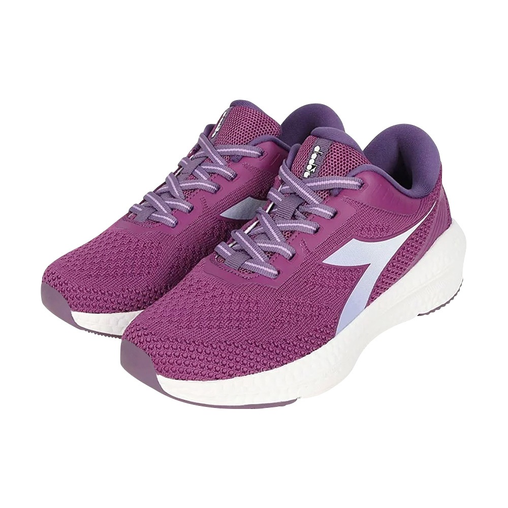 DIADORA迪亞多那 避震專業慢跑鞋 女運動鞋 女鞋 透氣 舒適 保護後跟 吸衝 反彈 耐磨 止滑 穩定 紫白 黑紫, , large