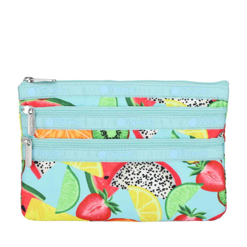 Lesportsac 3-zip Cosmetic 三層拉鍊化妝包 - 熱帶水果, , large