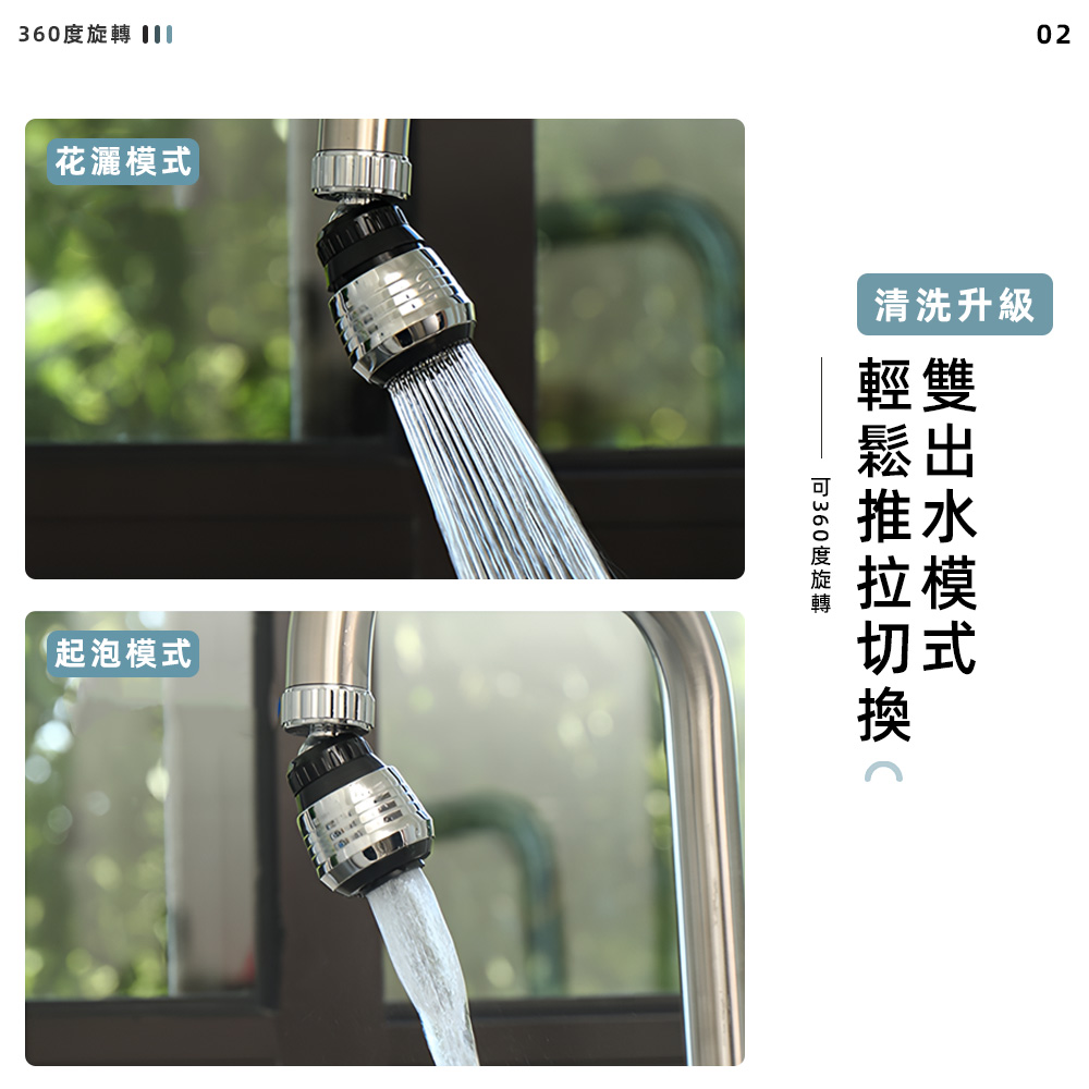【上手家居】加長萬向水龍頭-銀色+白色(旋轉水龍頭/防濺水龍頭/水龍頭花灑/省水水龍頭/增壓水龍頭/360度水龍頭), , large