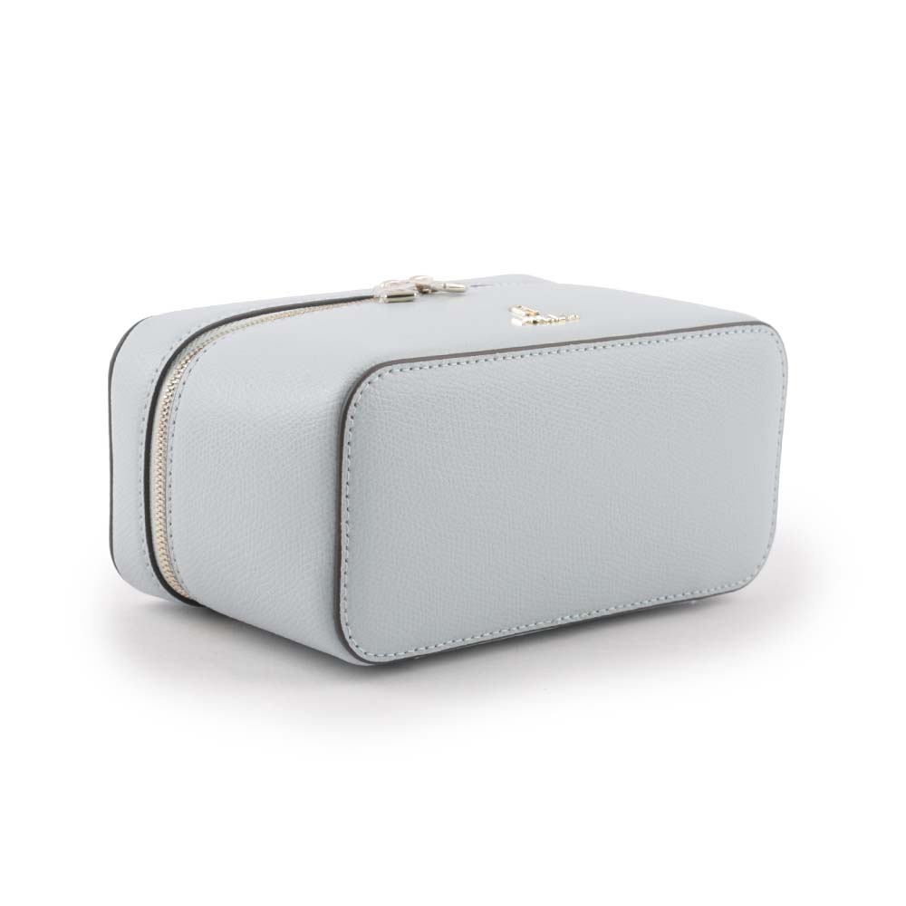 FURLA Camelia 素面皮革手提/斜背迷你化妝包/淺藍色, , large