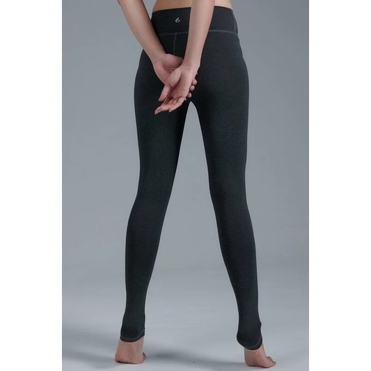 YOGA FLOW Lala Pants - 長版修身踩腳褲 - 深灰紋 Dark Crey, , large