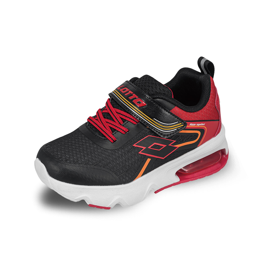 LOTTO童氣墊跑鞋-黑紅21.5