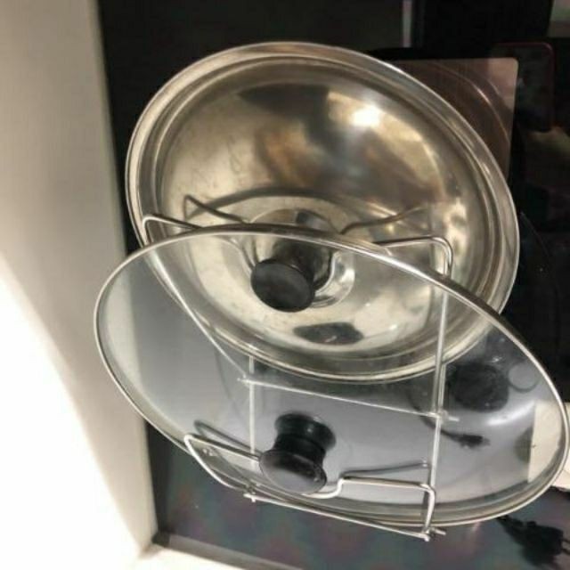 [Beargood sticker] Pot Lid Holder (304 Stainless Steel, Adhesive), , large