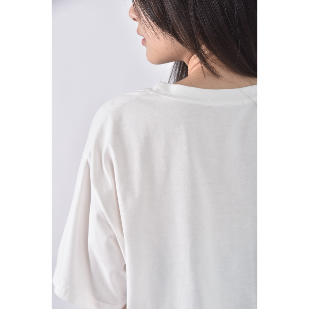 (XL) butter韓牌大圖白色短袖上衣二手衣, , large