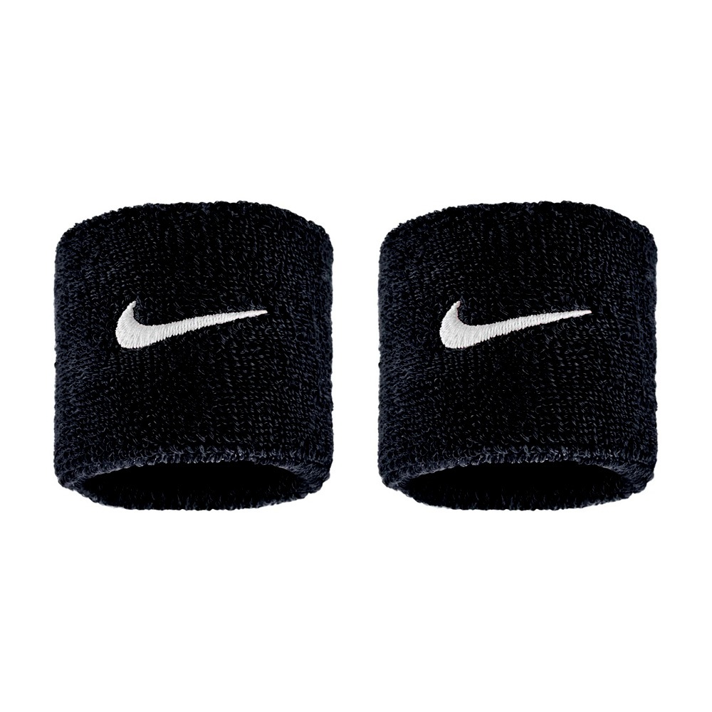 NIKE SWOOSH CLASSIC 腕帶 護腕 健身 訓練 運動 彈性 吸濕 排汗 乾爽 舒適 多色 黑 白 藍白紅, 黑, large