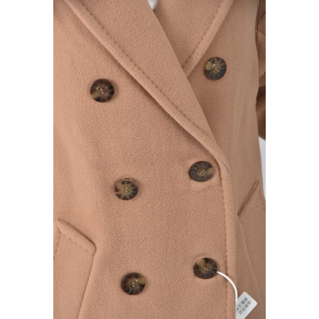 (XL) hand made質感素面杏色綁帶外套二手衣, , large