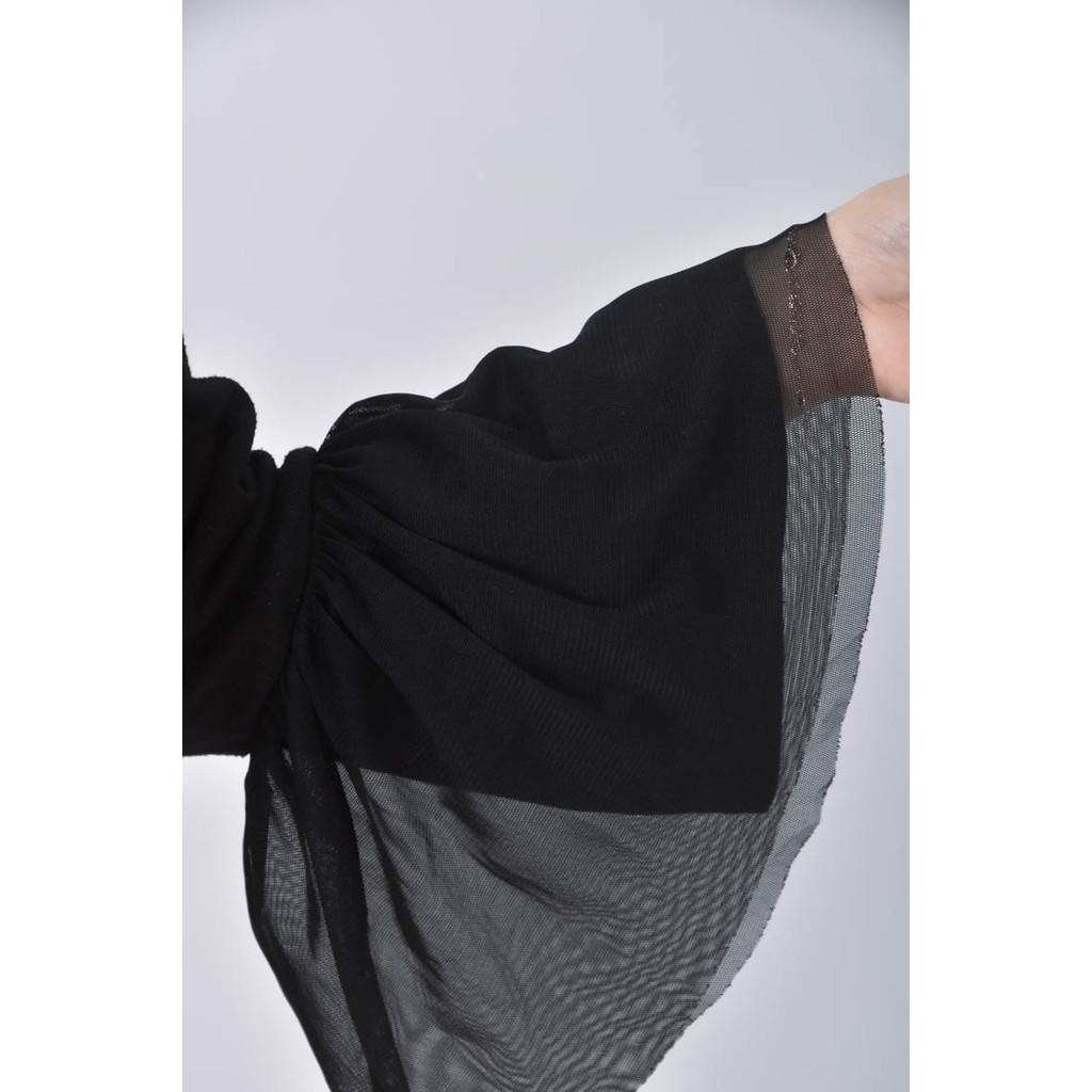 (M) maxthmall蕾絲袖黑色長袖上衣二手衣, , large