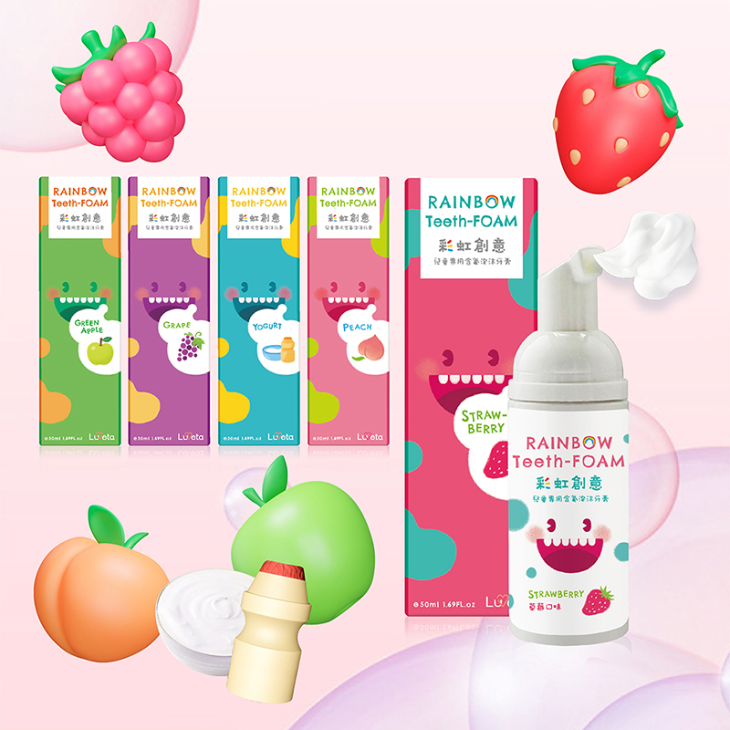 Luveta 兒童專用潔牙組合 泡沫牙膏50ml x 3瓶 / 口腔噴劑20ml x 2瓶，口味任選搭配［集翔國際］, , large