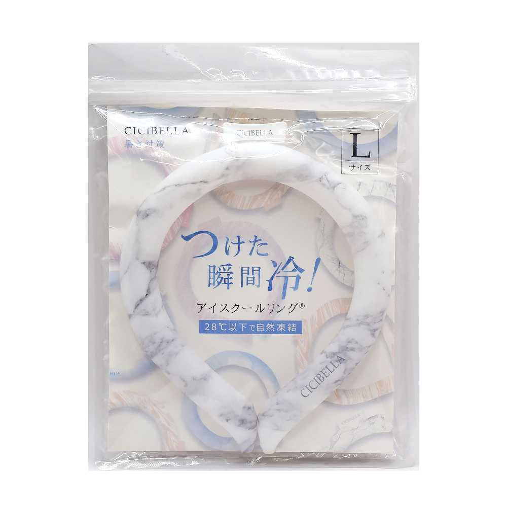 【日本CICIBELLA】清涼降溫 冰涼脖頸圈 酷冰環 PCM涼感頸圈 夏天降溫神器(日本正規品)-L 水藍, , large