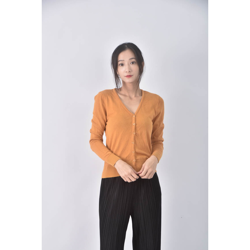 (XS（含）以下) lativ排扣黃色外套二手衣, , large