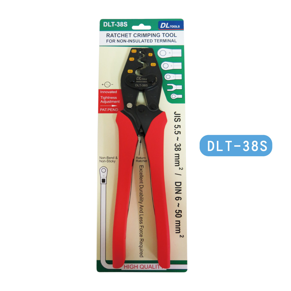 鉅玉經典｜新型棘輪式端子鉗-38平方 DLtools 夾線鉗 壓著端子 5.5~38mm DLT-38S, , large