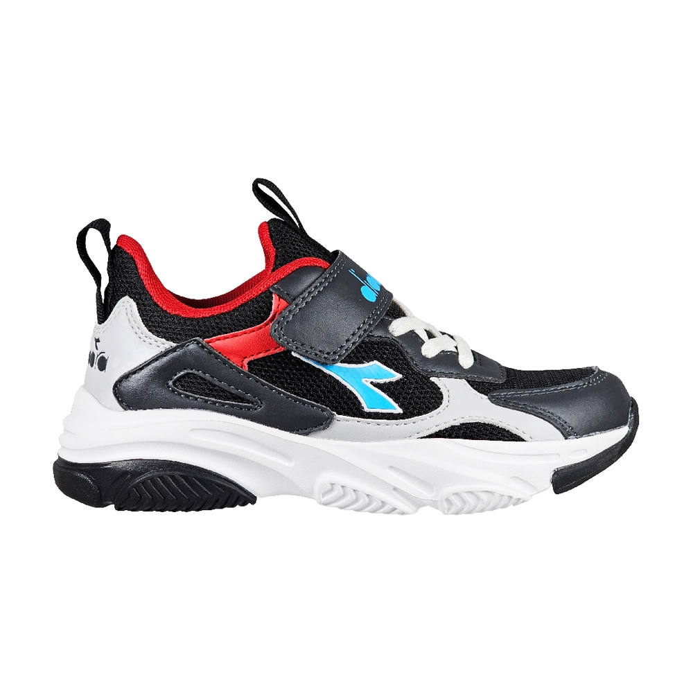 DIADORA迪亞多那 時尚兒童運動鞋 童運動鞋 童鞋 寬楦 透氣 保護後跟 吸震 減壓 支撐 健康鞋墊 止滑 黑 粉, , large