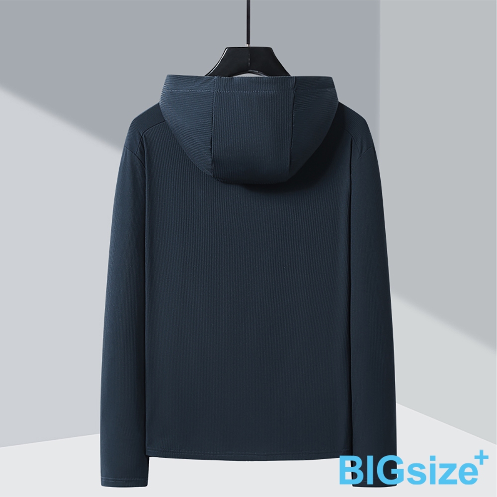 大尺碼- 黑科技 防曬 冰涼衣 連帽 外套-淺綠/墨綠/淺灰/深灰-0206040, 67淺灰, large