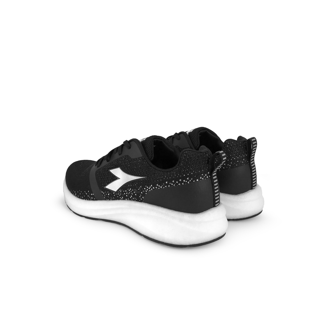 DIADORA迪亞多那 專業避震慢跑男鞋 男運動鞋 慢跑鞋 吸濕 排汗 透氣 散熱 保護後跟 Q彈 輕量 止滑 黑 灰, 黑,28, large