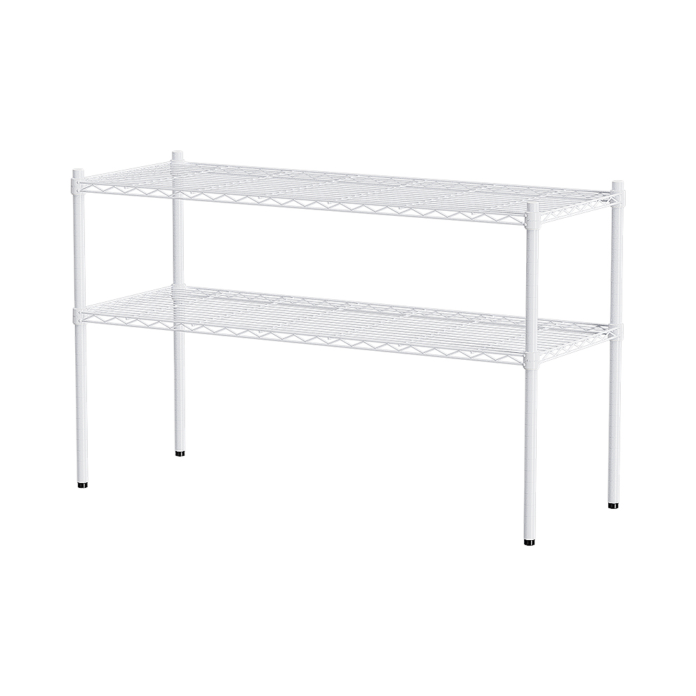 【Y HOUSE】120x35x75cm Lightweight Two-layer Iron Rack Iron Rack Shelf-Painted White, , large