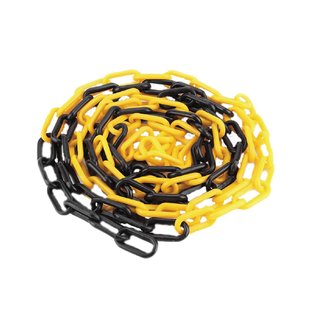 1條（&empty;6mm）塑膠鏈條-黃黑色 (2公尺/4公尺/6公尺/8公尺/12公尺）塑膠鍊條 室內 美術品圍欄 多功能鎖鏈, , large