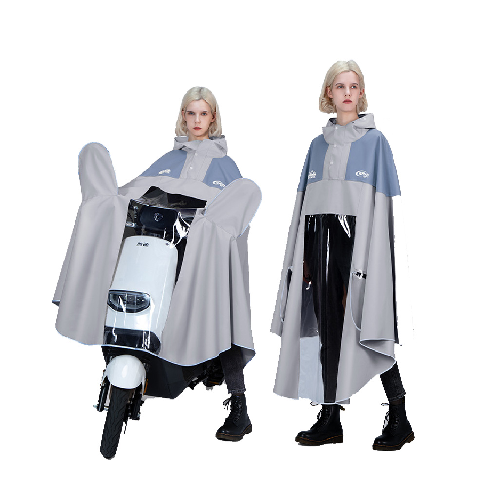 都市時尚一件式斗篷雨衣, , large